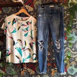 Nice quality top NWT paired w Eunina jeans